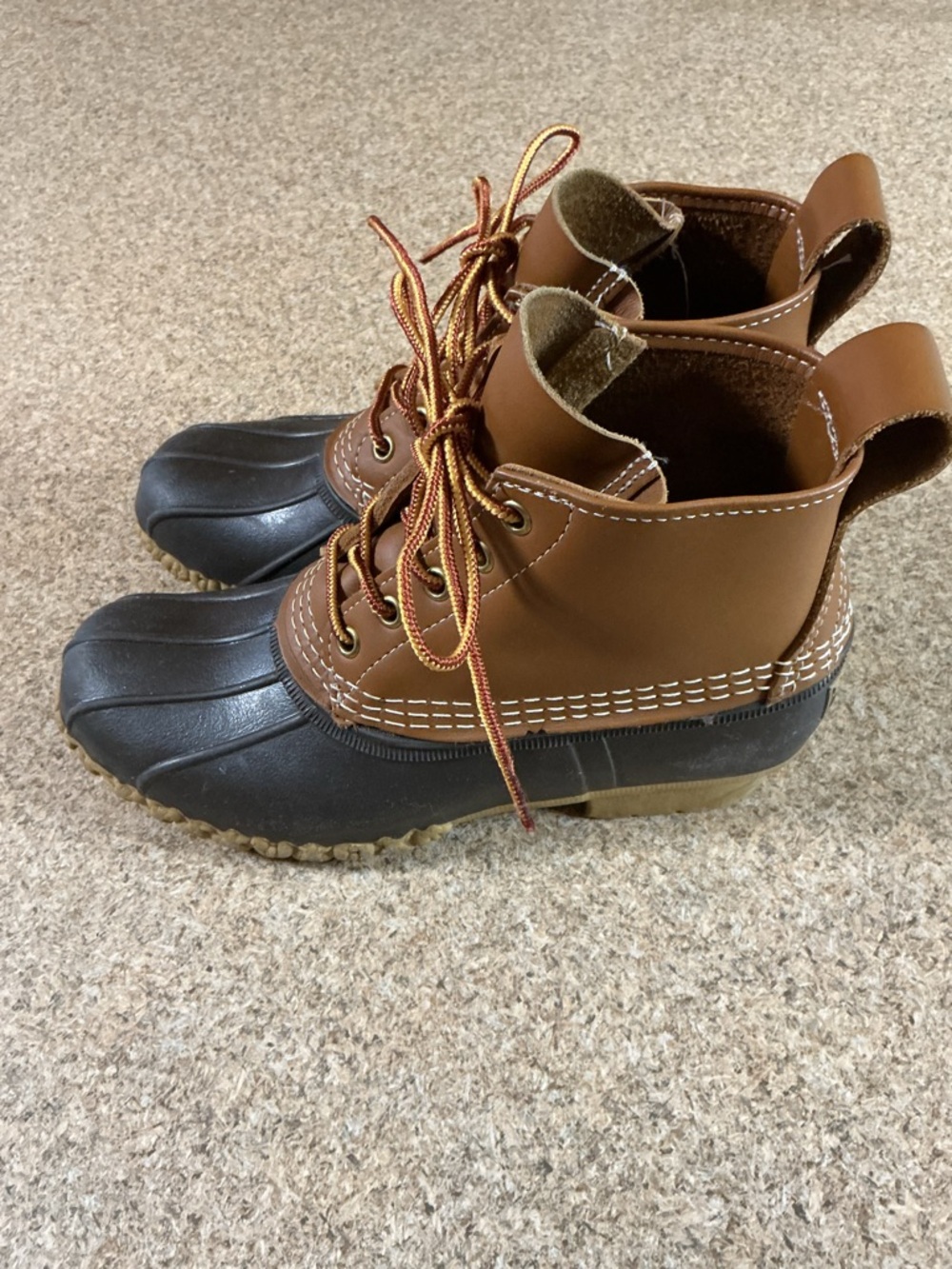 L.L. Bean Women's Two-Tone Brown and Black Duck Boots - Picture 2 of 6